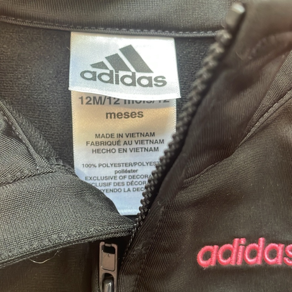Adidas Zip Up Jacket/Coat. Size 12 Months. Like New Condition. - Picture 7 of 10